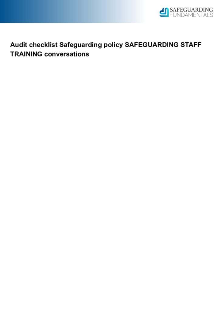 thumbnail of 6_Staff Training- Audit Checklist – Safeguarding Policy conversations